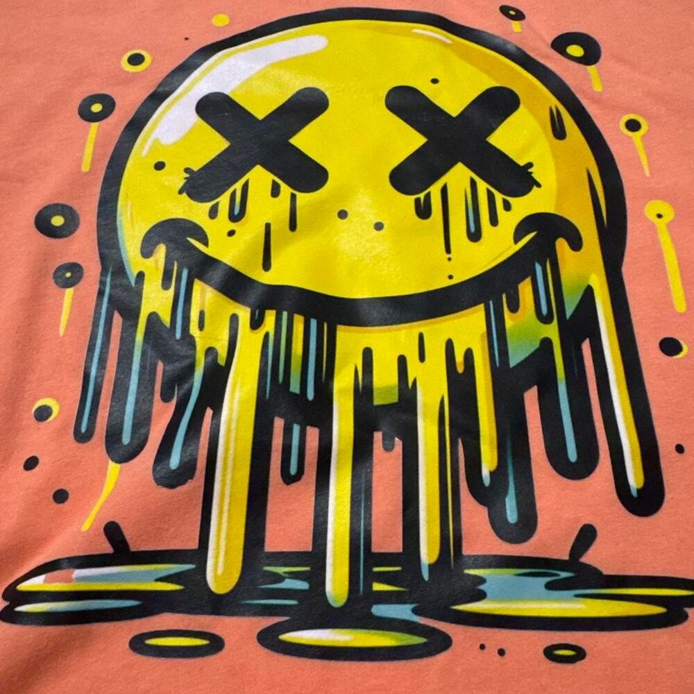 Coral over sized s/m zenana with custom graphic